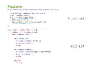 (https://github.com/facebook/flux/blob/master/src/stores/FluxStore.js)
#L149-L155
#L28-L54
FluxStore
 