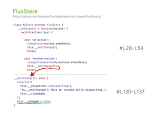 (https://github.com/facebook/flux/blob/master/src/stores/FluxStore.js)
#L130-L137
#L28-L54
FluxStore
 