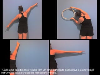 “ Cada uma das direções visuais tem um forte significado associativo e é um valioso instrumento para a criação de mensagens visuais.” 