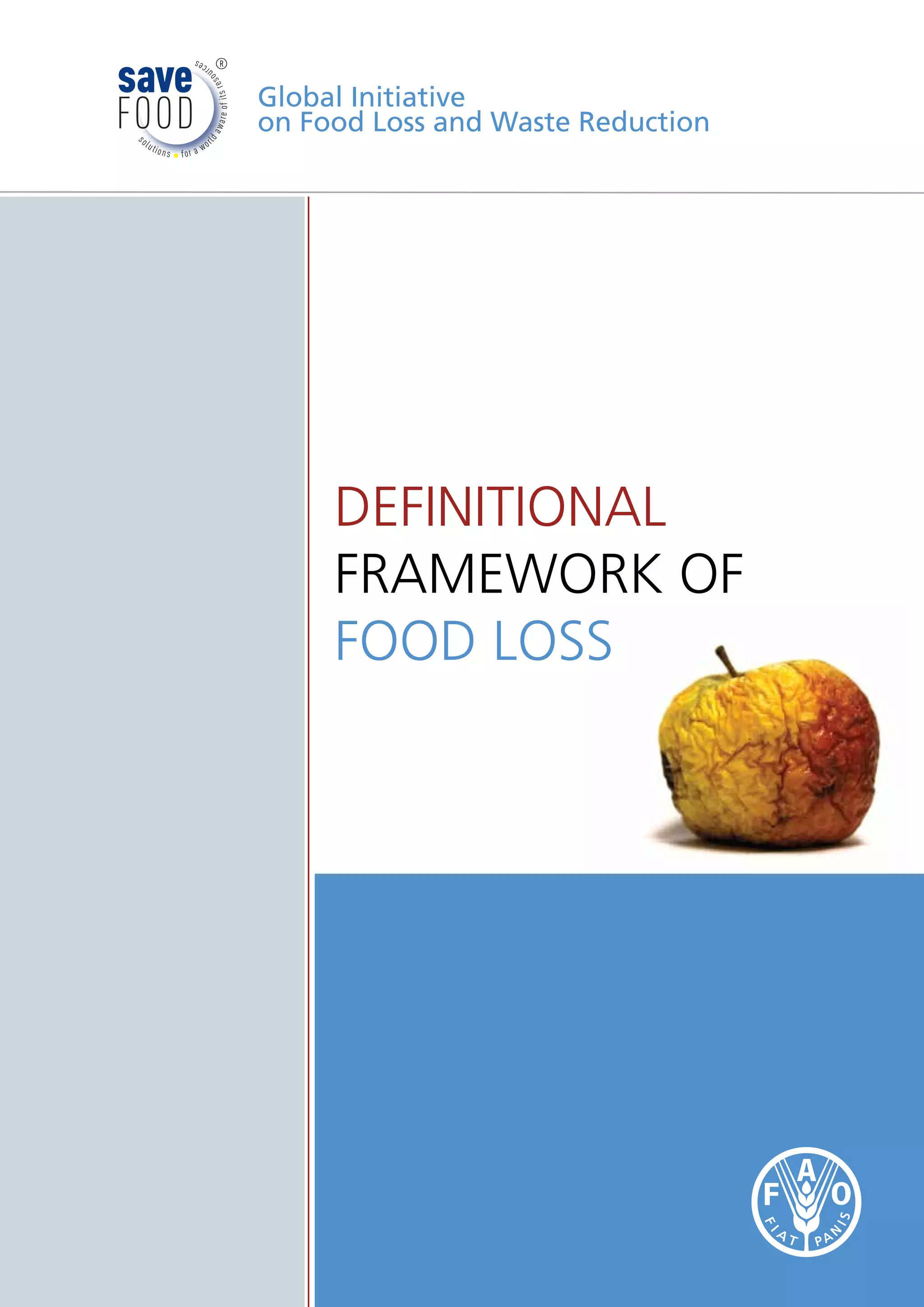 Definitional framework of food loss | PDF