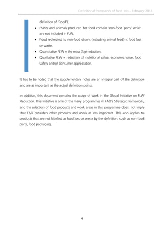 Definitional framework of food loss | PDF