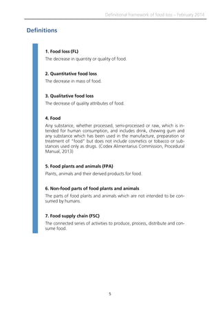 Definitional framework of food loss | PDF