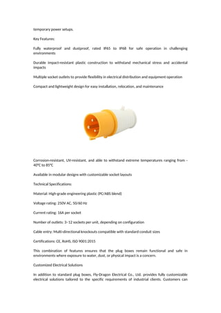 Adaptability Socket Enhancing Industrial Operations with Industrial Plug Socket Connector ...