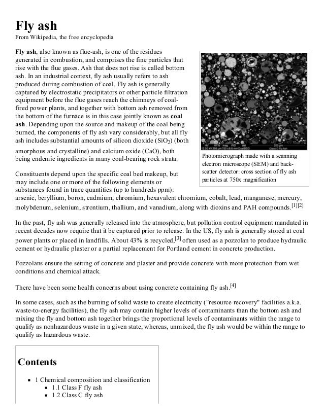 Fly Ash Wikipedia The Free Encyclopedia