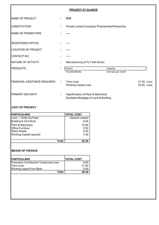 FlyAshbricks.pdf a project report of fly aish briks and market and ...