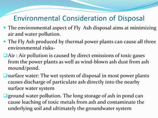 Flyash disposal and utilization | PPT