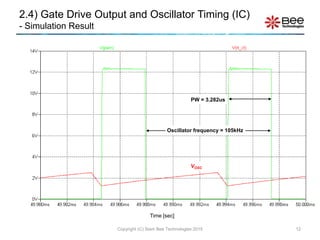 2.4) Gate Drive Output and Oscillator Timing (IC)
- Simulation Result
Copyright (C) Siam Bee Technologies 2015 12
Time [se...
