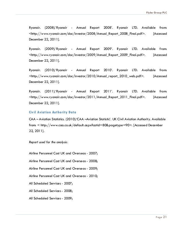 Ryanair financial analysis