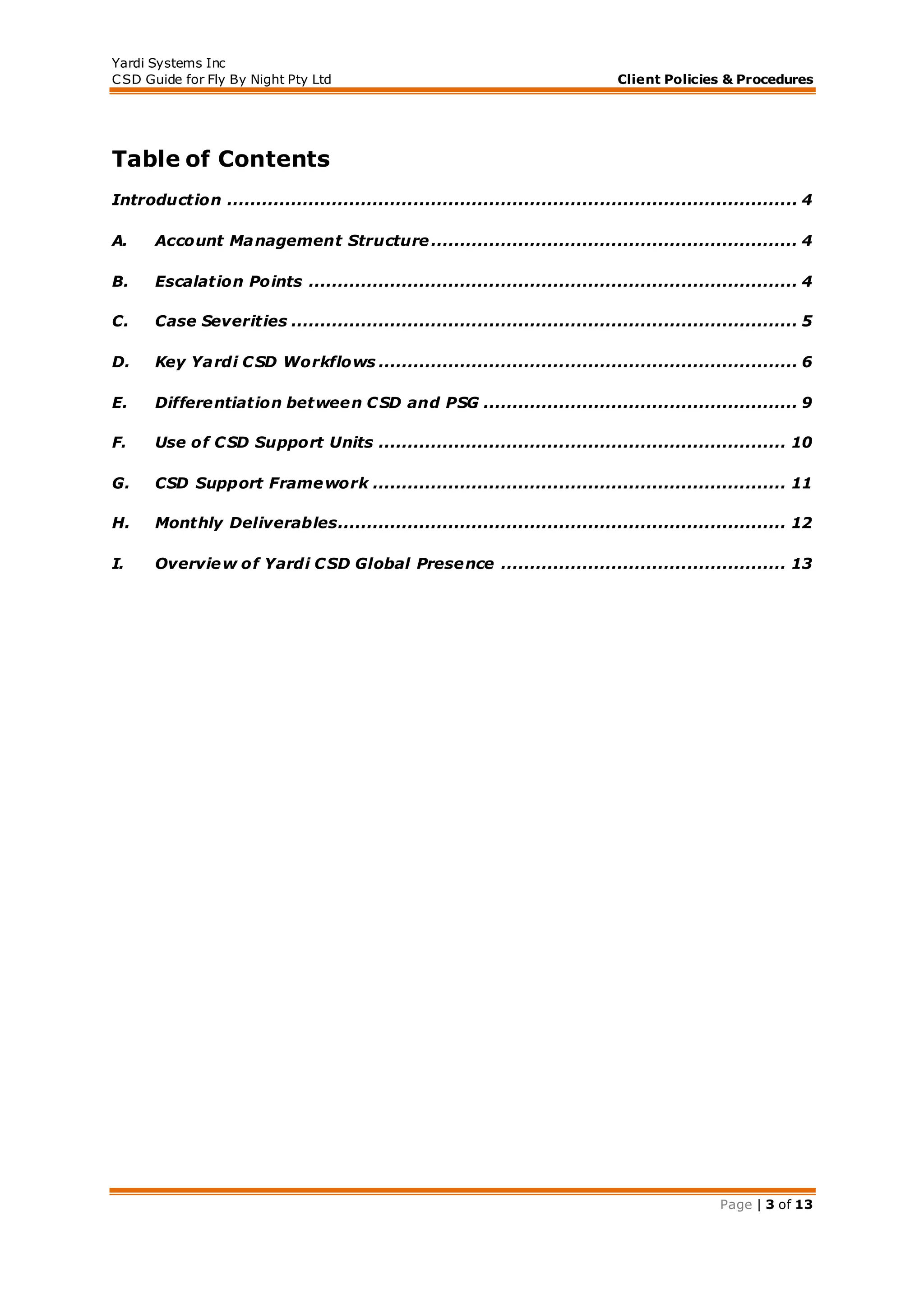 CSD Information And Support Guide