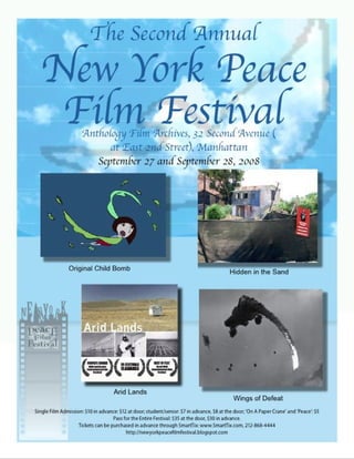 Peace Film Festival Flyer