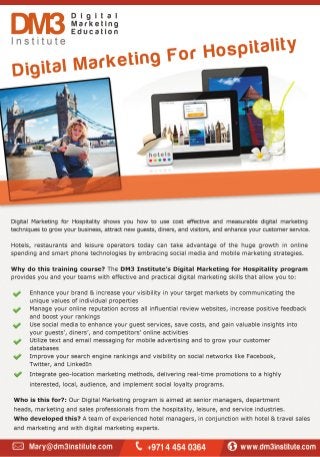 Digital Marketing for Hospitality: An Iconsulthotels Education Project