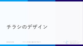 特定非営利活動法人
まちづくりエージェント
SIDE BEACH CITY.
チラシのデザイン
2018/6/30 チラシ作成の基本を学ぼう 7
 