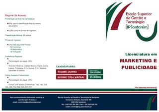 Licenciatura em Marketing e Publicidade ESGTS 2013