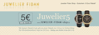 5€ Gutscheincode für Juwelier Fidan