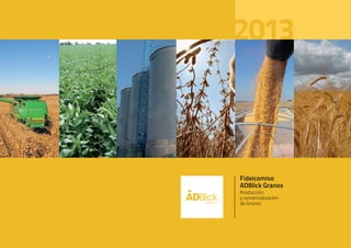2013



         Fideicomiso
         ADBlick Granos
         Producción
         y comercialización
GRANOS   de Granos
 