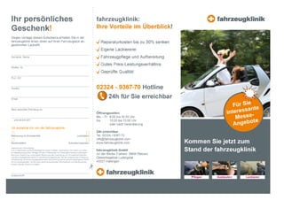 Fahrzeugklinik Hattingen "das Fest" Flyer