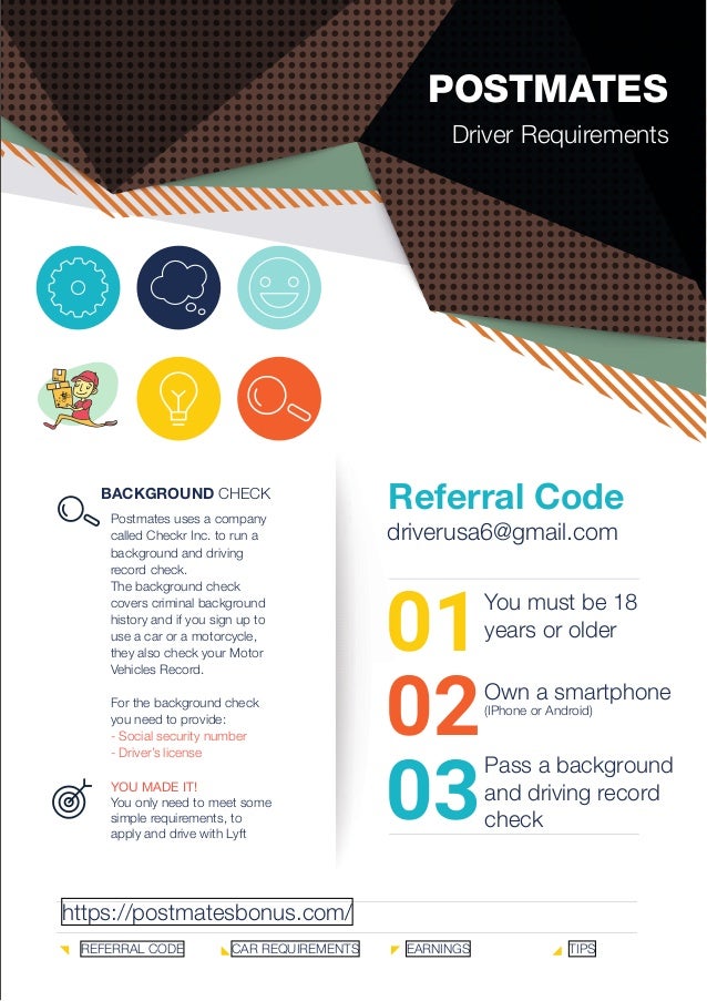 Postmates Driver Requirements