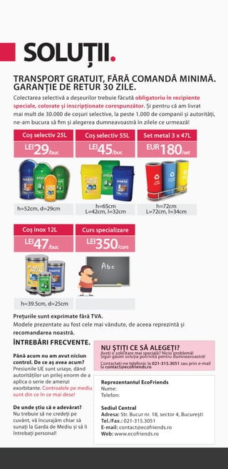 Amenda Legea 211 privind regimul deseurilor