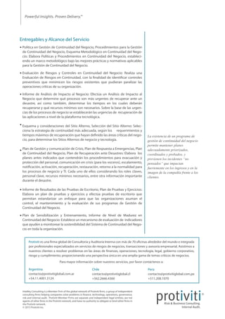 Gestión de continuidad del negocio | PDF