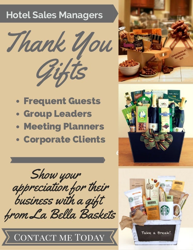 Hotel Sales Managers Thank You Gifts