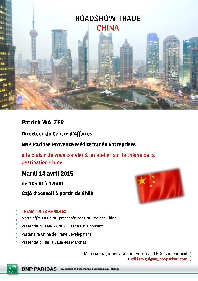 Roadshow Chine 14 Avril 2015