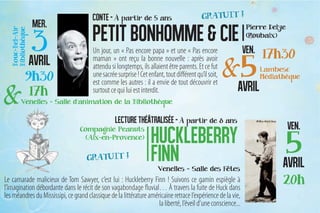 Un jour, un « Pas encore papa » et une « Pas encore
                                        maman » ont reçu la bonne nouvelle : après avoir
                                        attendu si longtemps, ils allaient être parents. Et ce fut
                                        une sacrée surprise ! Cet enfant, tout différent qu’il soit,
                                        est comme les autres : il a envie de tout découvrir et
                                        surtout ce qui lui est interdit.




Le camarade malicieux de Tom Sawyer, c’est lui : Huckleberry Finn  ! Suivons ce gamin espiègle à
l’imagination débordante dans le récit de son vagabondage fluvial… À travers la fuite de Huck dans
les méandres du Mississipi, ce grand classique de la littérature américaine retrace l’expérience de la vie,
                                                                     la liberté, l’éveil d’une conscience...
 