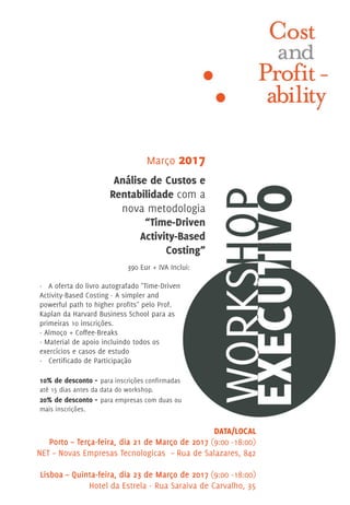 Flyer - Workshop Executivo Time-Driven Activity-Based Costing (TDABC) - Março 2017