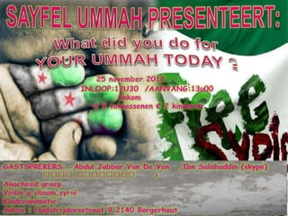 Flyer sayfel ummah free syrie