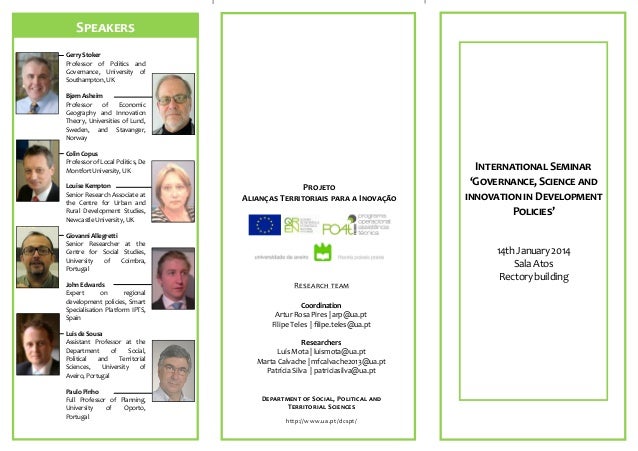 S

+

Gerry Stoker
Professor of Politics and
Governance, University of
Southampton, UK
Bjørn Asheim
Professor
of
Economic
...