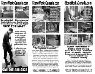 Stone Works Canada installs, repairs and maintains interlocking stone pavers, natural stone