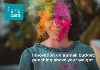 Innovation on a small budget:
punching above your weight
 