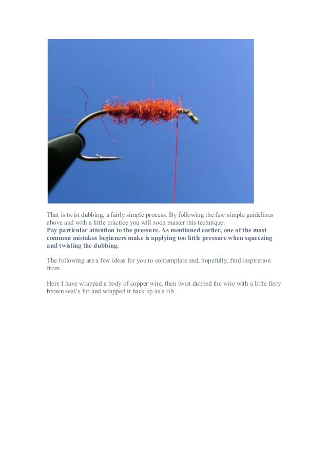 Fly tying a complete dubbing techniques tutorial