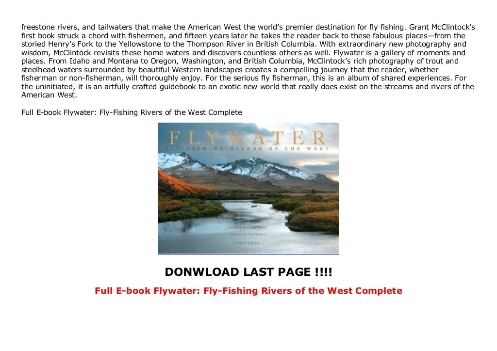 Full Ebook Flywater FlyFishing Rivers of the West Complete