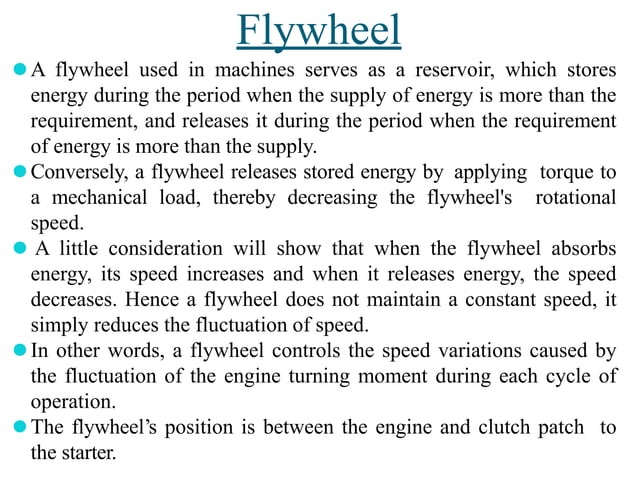 flywheel-.2021 sheme ppt for 5th sem vtu | PPT