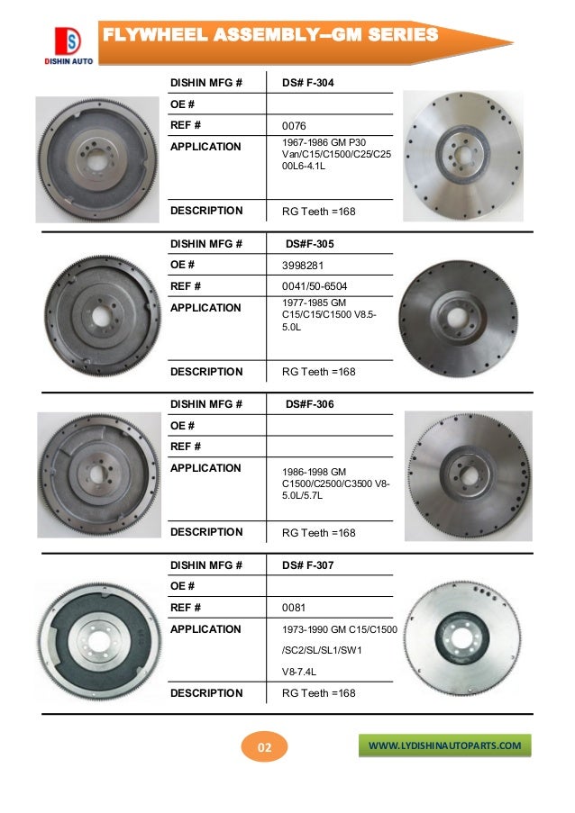 Flywheel auto part catalog GM 4.3L/5.0L/5.7L series