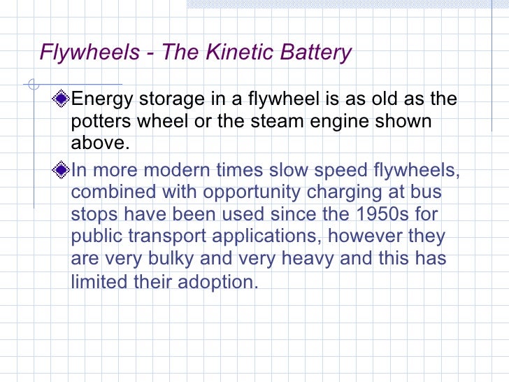 Flywheels An Alternative Energy Storage Method