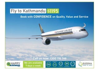 Fly with singapore airlines  to ktm this nov and dec