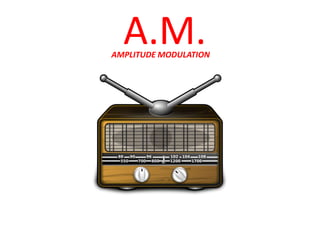 A.M.
AMPLITUDE MODULATION
 