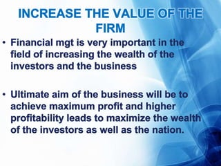 Role of FM in an Organization