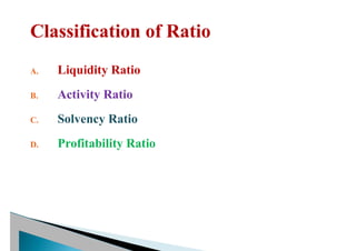 A. Liquidity Ratio
B. Activity Ratio
C. Solvency Ratio
D. Profitability Ratio
 