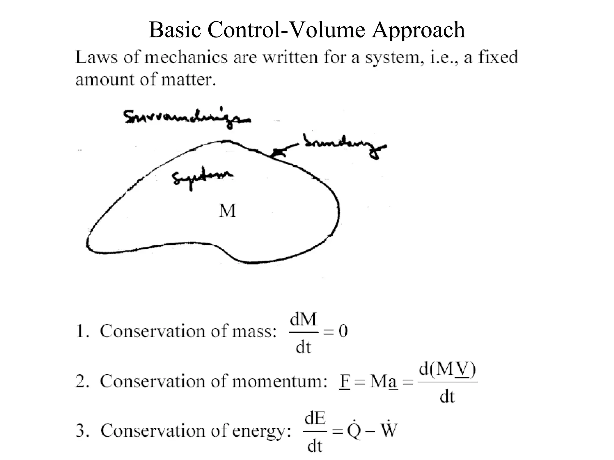 Basic Control-Volume Approach 
