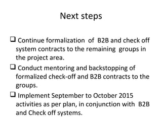 Faida Mali implementation progress and project Highlights 