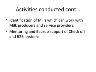 Faida Mali implementation progress and project Highlights 