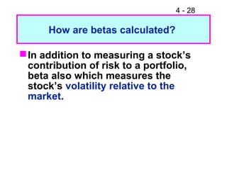 financial management chapter 4 Risk and Return | PPT