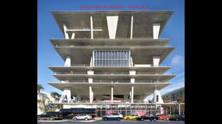 FUNDAMENTOS MATEMÁTICOS DE LA ARQUITECTURA I
FUNDAMENTALS OF MATHEMATIC IN ARCHITECTURE I INTRODUCTORY COURSE
HERZOG AND DE MEURON. MIAMI 2013
 