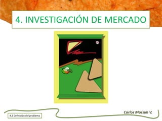 Carlos Massuh V.
4.2 Definición del problema
4. INVESTIGACIÓN DE MERCADO
 