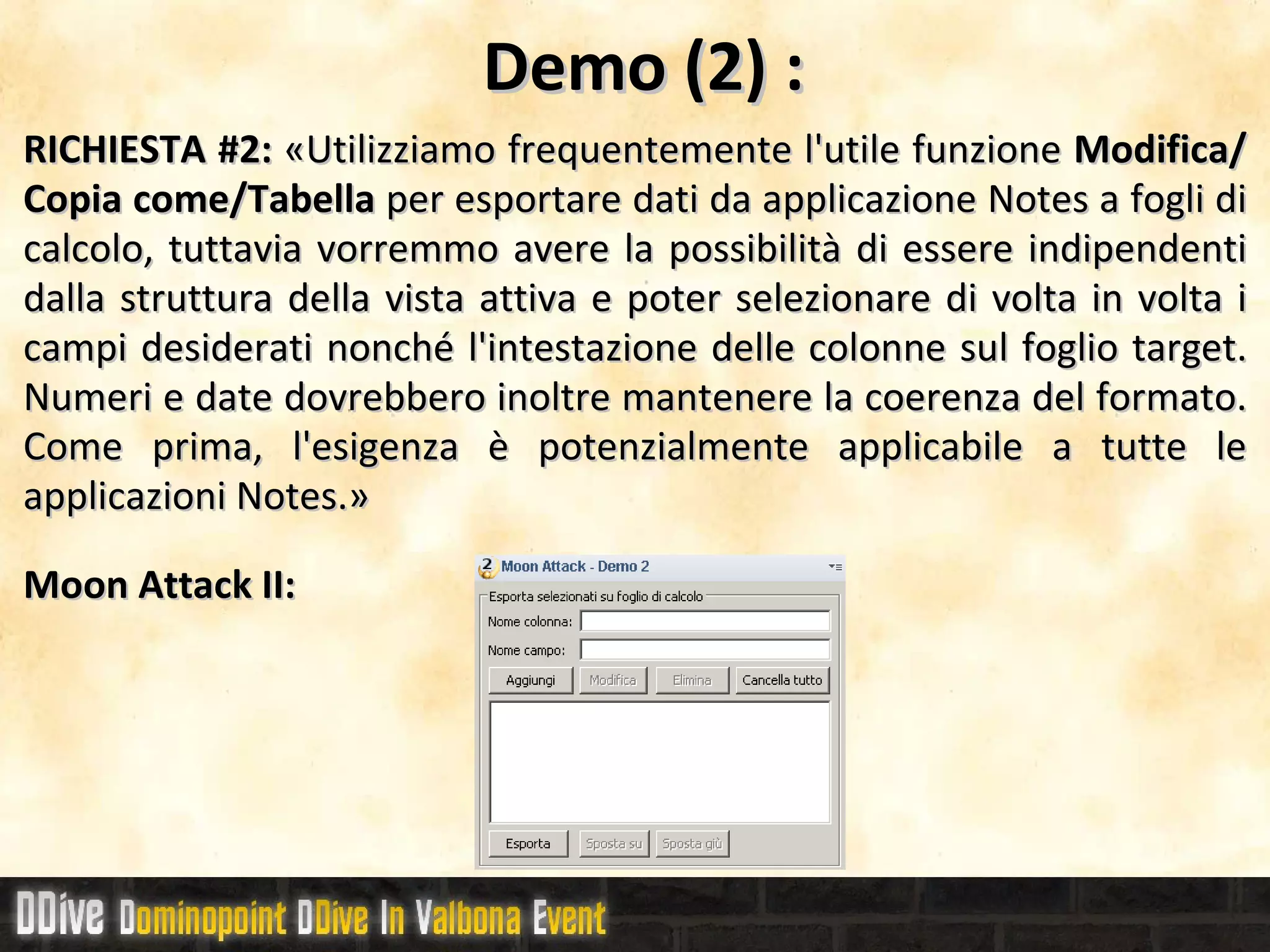 Moon Attack III: connessione a database relazionali (e.g. MySQL) via JDBC 
