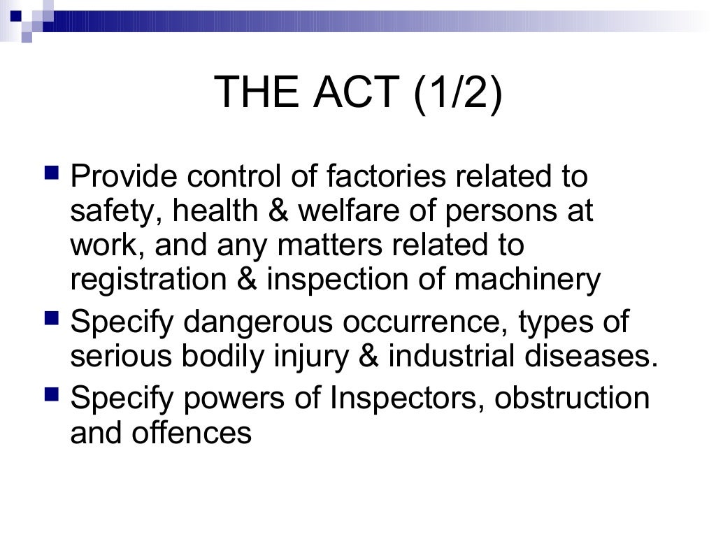 Fma 1967 & the regulations