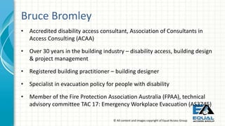 Access & Egress for People with a Disability Presentation to FMA ...