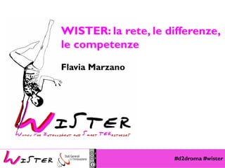 WISTER: la rete, le differenze,
le competenze
Flavia Marzano

Foto di relax design, Flickr

#d2droma #wister

 
